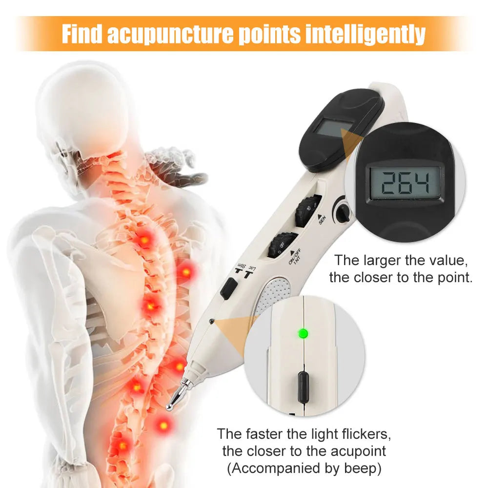 Lápiz de Acupuntura Eléctrico – Alivio Inteligente para Dolores Musculares y Articulares