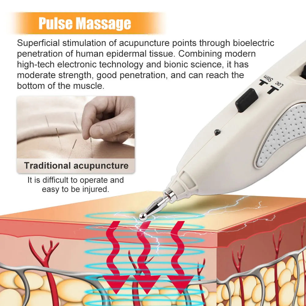 Lápiz de Acupuntura Eléctrico – Alivio Inteligente para Dolores Musculares y Articulares